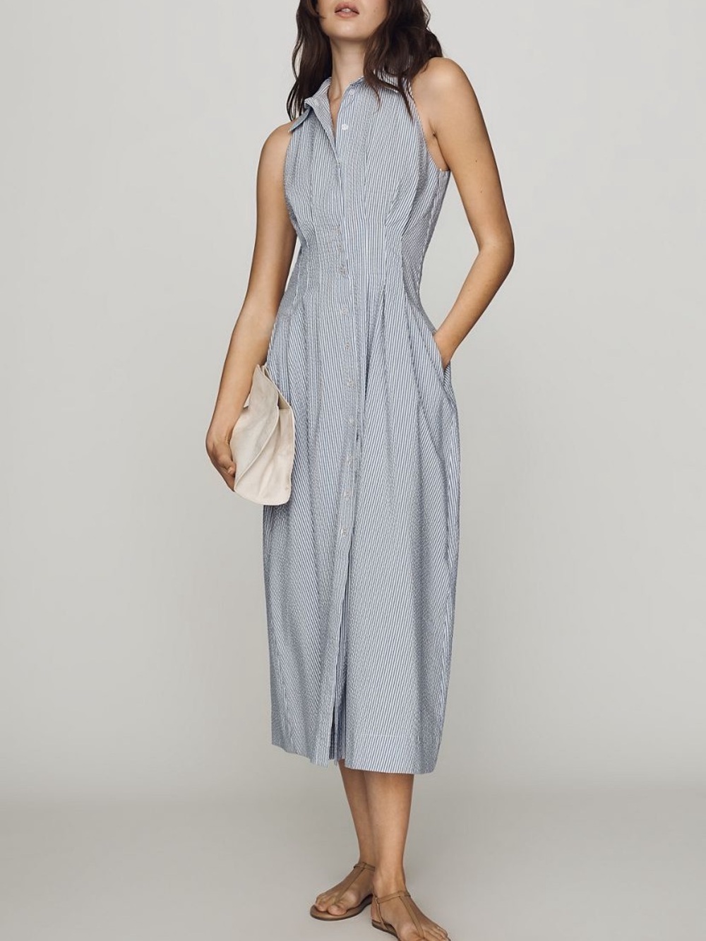 Tobie Sleeveless shirtDress by exquise